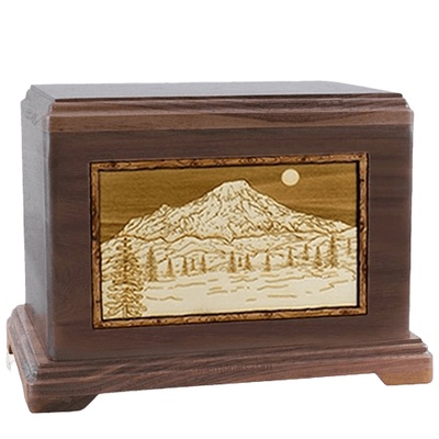 Mt Rainier Walnut Hampton Cremation Urn