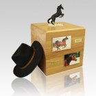 Mustang Black Full Size Large Horse Urn