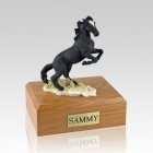 Mustang Black Large Horse Cremation Urn