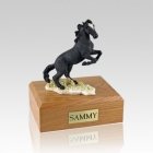 Mustang Black Medium Horse Cremation Urn