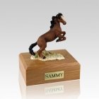 Mustang Brown Medium Horse Cremation Urn