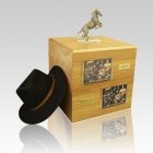 Mustang Gray Full Size Horse Urns