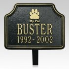 My Pal Pet Memorial Plaque