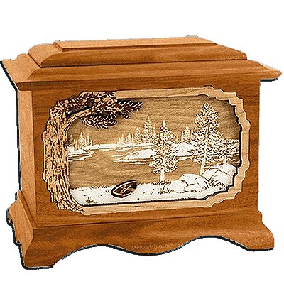 New Lake Mahogany Cremation Urn For Two