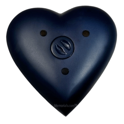 Navy Blue Heart Child Cremation Urn