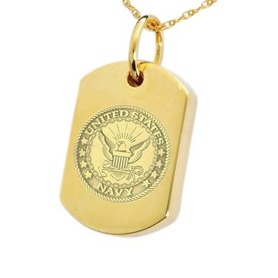 Navy Dog Tag Cremation Pendant IV