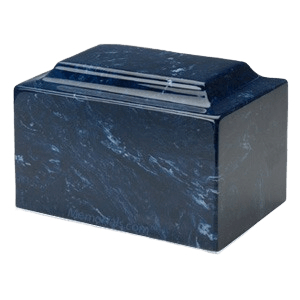 Navy Marble Keepsake Cremation Urn