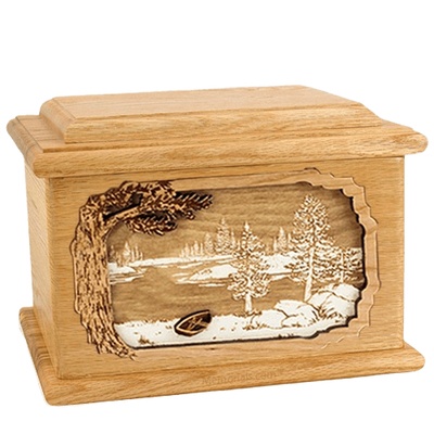 New Lake Oak Memory Chest Cremation Urn