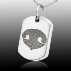 Nose Tag 14k White Gold Print Cremation Keepsakes