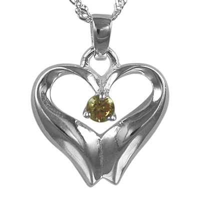 November Birthstone Cremation Heart