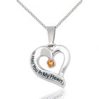 November White Gold Heart Keepsake