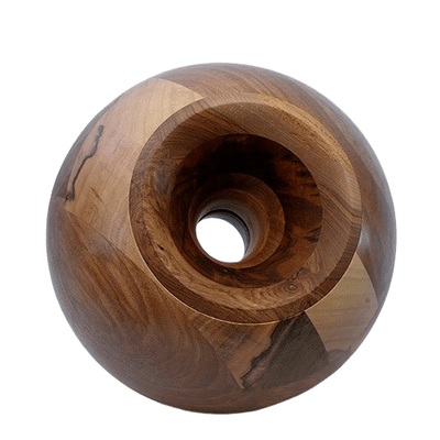 Nut Orb Wood Urn