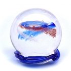 Ocean Blue & Red Galaxy Memory Glass Keepsake