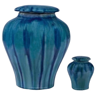 Ocean Blue Ceramic Cremation Urns