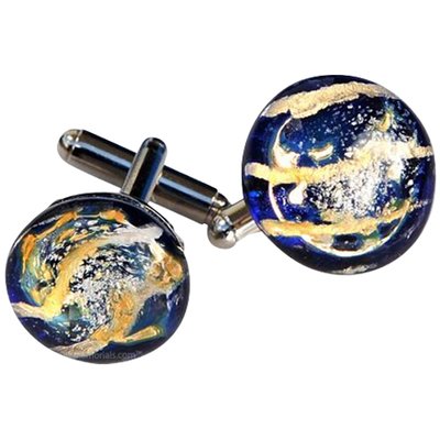 Ocean Cremation Ash Cuff Links