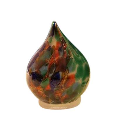 Ocean Tear Small Glass Pet Urn