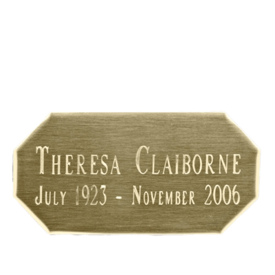 Octagon Urn Engraving Plate