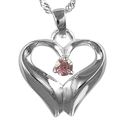 October Birthstone Cremation Heart