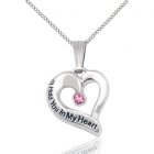 October Silver Heart Keepsake