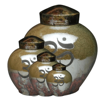 Om Raku Cremation Urns