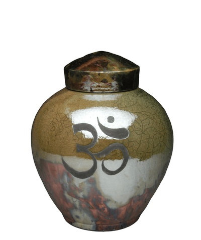 Om Raku Medium Cremation Urn