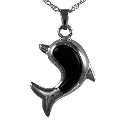 Dolphine Onyx Cremation Jewelry