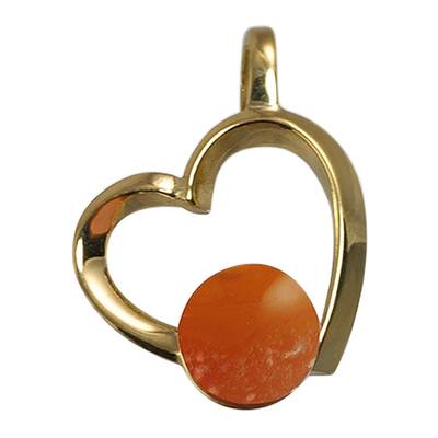 Orange Amore Cremation Ash Pendant