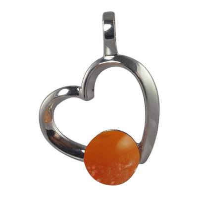 Orange Amore Cremation Ash Pendant