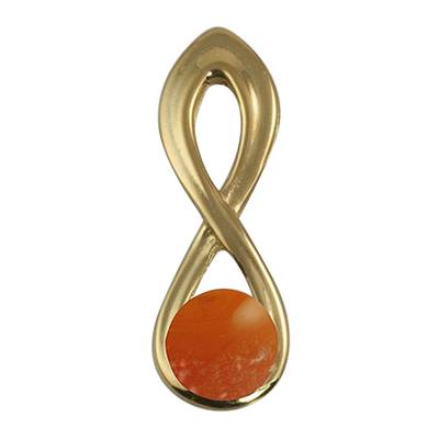 Orange Eternity Cremation Ash Pendant