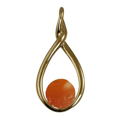 Orange Infinity Cremation Ash Pendant