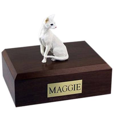 Oriental White X Large Cat Cremation Urn