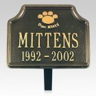 Our Kitty Pet Memorial Plaque