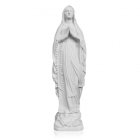 Our Lady of Lourdes with Rosary Large Marble Statue