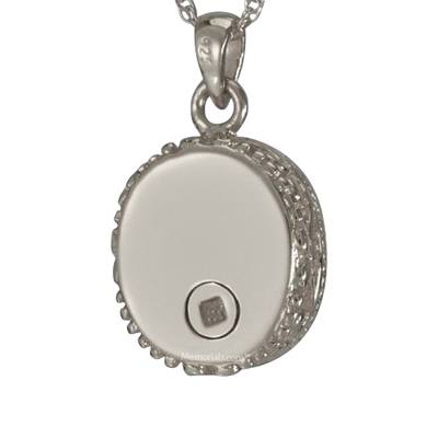 Oval Mirror Cremation Pendant III