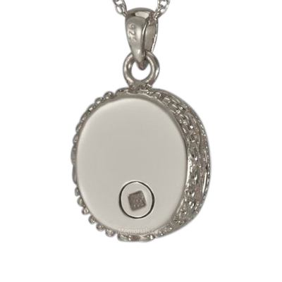 Oval Mirror Cremation Pendant