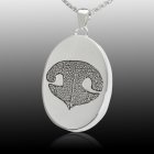 Oval Nose Sterling Print Cremation Keepsake