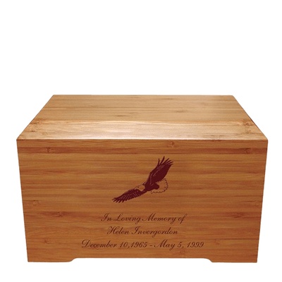 Eagle Bamboo Distinction Green Cremation Urn