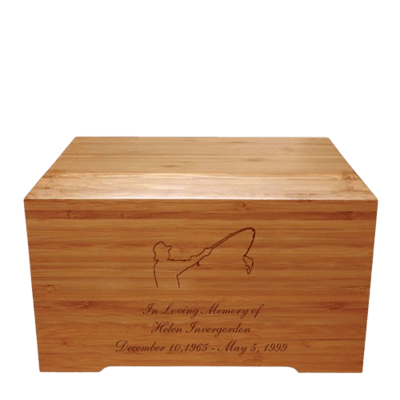 Fisherman Bamboo Distinction Green Cremation Urn