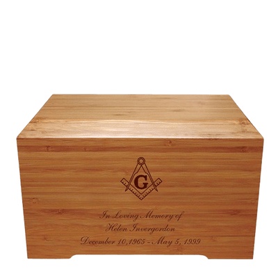 Mason Bamboo Distinction Green Cremation Urn