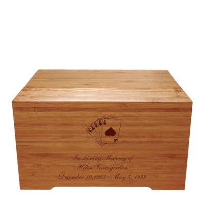 Cards Bamboo Distinction Green Cremation Urn
