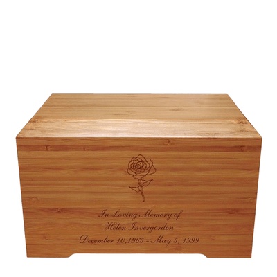 Rose Bamboo Distinction Green Cremation Urn