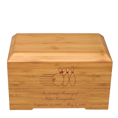 Bowling Pins Bamboo Essence Cremation Urn