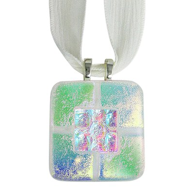 Clear Green Memorial Ashes Pendants