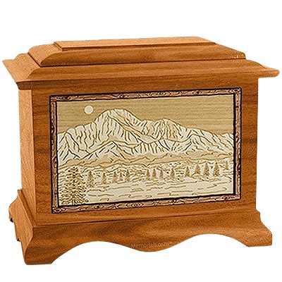 Pikes Peak Mahogany Cremation Urn For Two