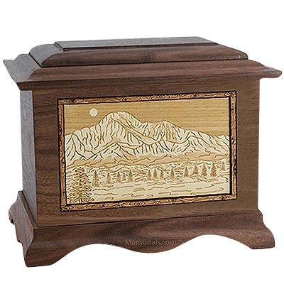 Pikes Peak Walnut Cremation Urn For Two