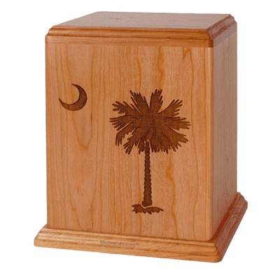 Palm Cherry Wood Cremation Urn