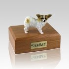 Papillon Brown & White Large Dog Urn