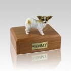 Papillon Brown & White Medium Dog Urn