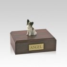 Papillon Brown & White Sitting Small Dog Urn