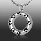 Paw Circle Cremation Necklace